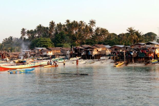 A village located on Pulau Mabul. Photo: The Star