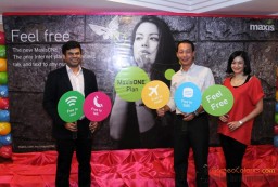 Feel free with the MaxisONE plan. (From Left) Dushyan Vaithiyanathan, Maxis’ Head of Consumer Business, Anthony Ho, Head of Sabah Region and Aletheia Parameswaran, Head of Postpaid, Consumer Business.